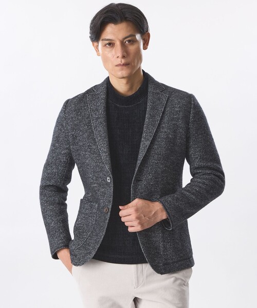 イタリア製 JIL SANDER ニット ハイブリット テーラード ジャケット 