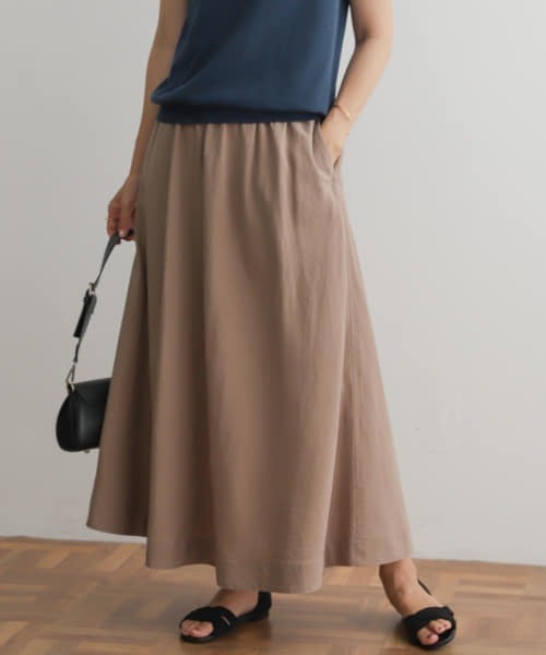 「URBAN RESEARCH DOORS」 フレアスカート MEDIUM ネイビー レディース_画像2