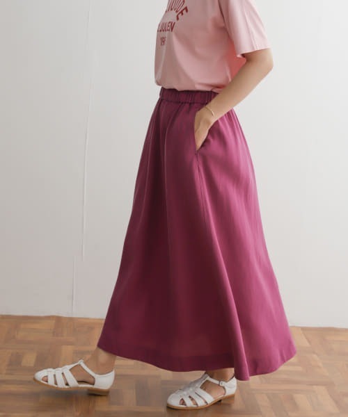 「URBAN RESEARCH DOORS」 フレアスカート MEDIUM ネイビー レディース_画像3