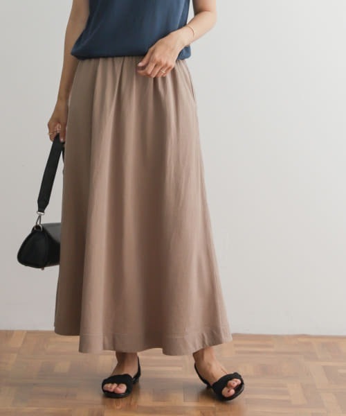 「URBAN RESEARCH DOORS」 フレアスカート MEDIUM ネイビー レディース_画像4