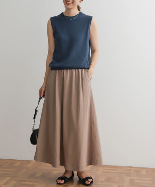 「URBAN RESEARCH DOORS」 フレアスカート MEDIUM ネイビー レディース_画像9