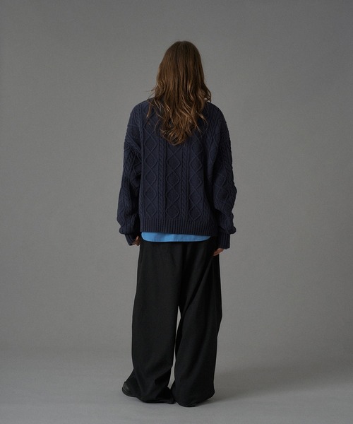 ONCILY（オンシェリー） カーディガン CABLE CREW NECK KNIT CARDIGAN