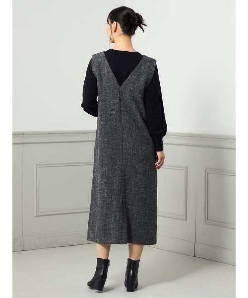 新品23AW ROPE ダブルクロス Vカットジャンパースカート アイボリー M URBAN RESEARCH DOORS（アーバンリサーチドアーズ）の「ダブルクロスV