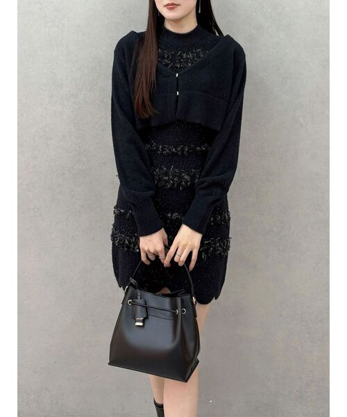 MERCURYDUO（マーキュリーデュオ） ワンピース ツイードニットミニ