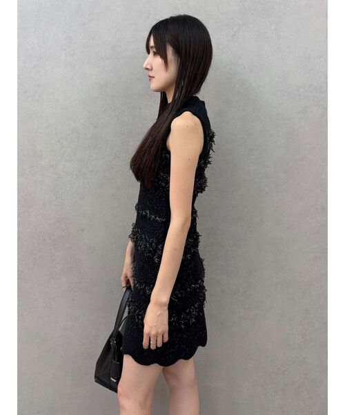 MERCURYDUO（マーキュリーデュオ） ワンピース ツイードニットミニ