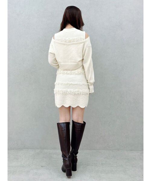 MERCURYDUO（マーキュリーデュオ） ワンピース ツイードニットミニ