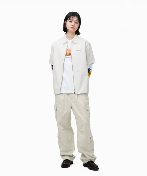 「thisisneverthat」 半袖シャツ S ライトブルー メンズの画像