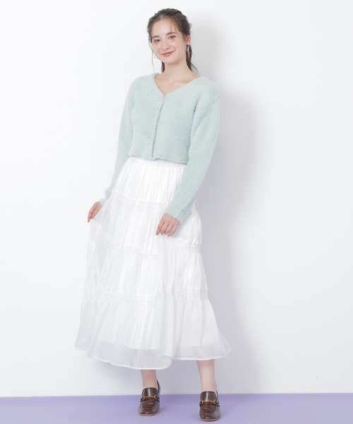 ⭐︎あ　⭐︎JILKY ジルキー　ティアードロングスカート ホワイト JILL by JILL STUART（ジルバイジルスチュアート） スカート