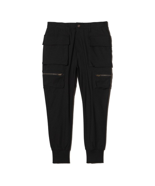 glamb 黒 サルエルカーゴパンツ 　裾リブ glamb（グラム） カーゴパンツ Rib Cargo Pants / リブカーゴパンツ