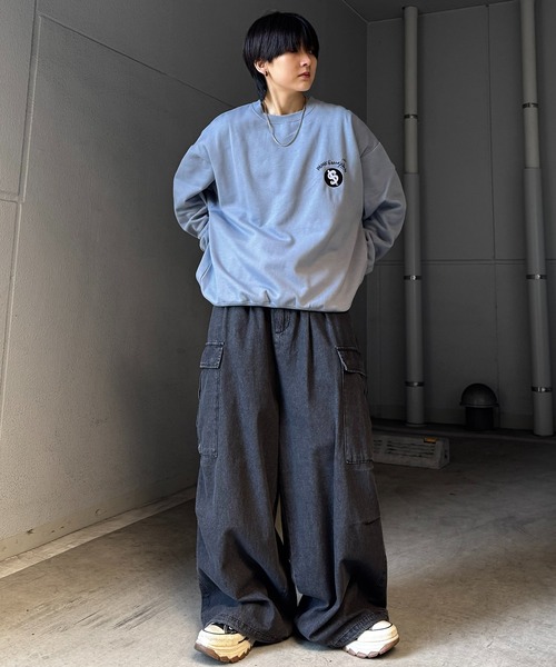 「Mark Gonzales」 スウェットカットソー X-LARGE ミント メンズ_画像2