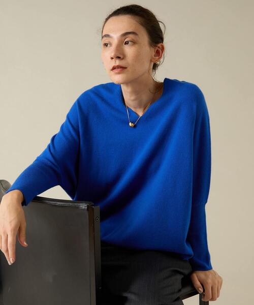 「Liesse」 7分袖ニット FREE ブルー レディース_画像5