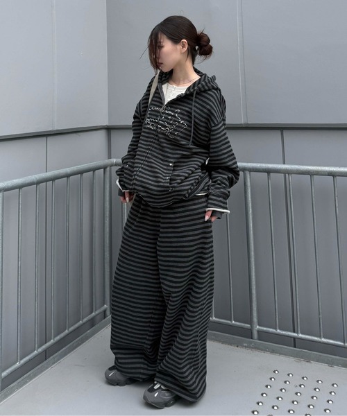 スウェットパンツ ジャージ 「26SS」アソート柄加工スウェットパンツ