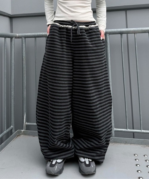 KTZ 名作　完売品　総柄 スウェット サルエルパンツ ハーフパンツ モノトーン ワイドパンツ スウェットパンツ ジャージ 「26SS」アソート柄加工