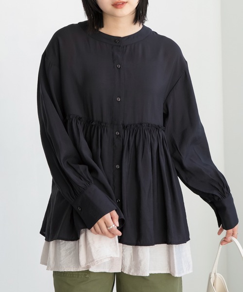 「LAVEANGE」 長袖チュニック 3L ピンク系その他 レディース_画像5