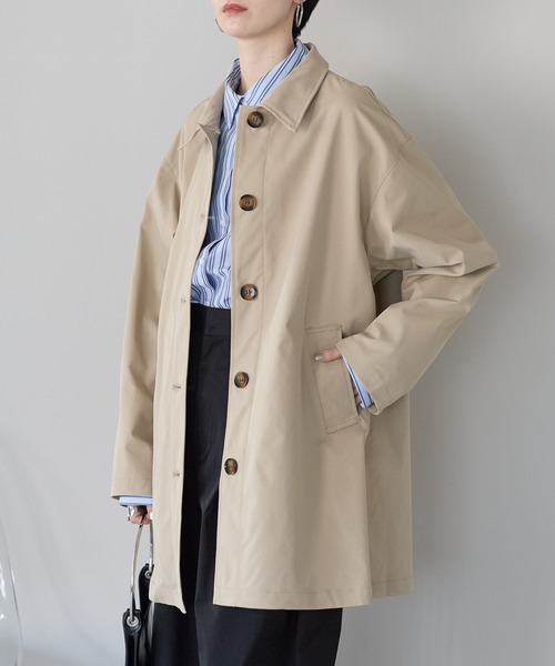 ステンカラーコート コート スカーフ付き　ステンカラーコート レディース | r. | 18