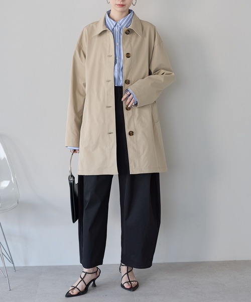 ステンカラーコート コート スカーフ付き　ステンカラーコート レディース | r. | 21