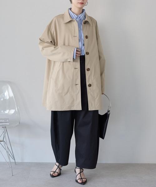 ステンカラーコート コート スカーフ付き　ステンカラーコート レディース | r. | 22