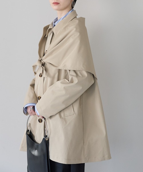 ステンカラーコート コート スカーフ付き　ステンカラーコート レディース | r. | 12