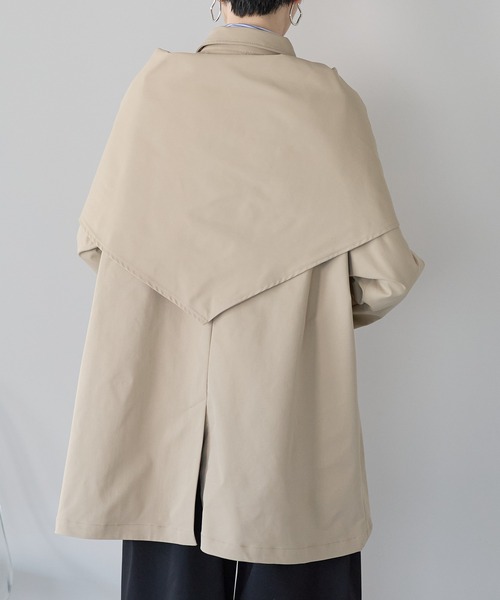 ステンカラーコート コート スカーフ付き　ステンカラーコート レディース | r. | 13