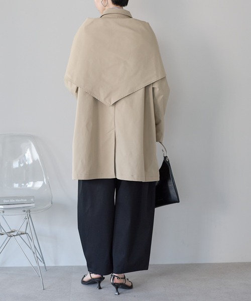 ステンカラーコート コート スカーフ付き　ステンカラーコート レディース | r. | 07
