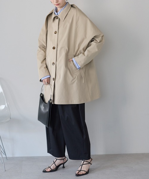 ステンカラーコート コート スカーフ付き　ステンカラーコート レディース | r. | 10