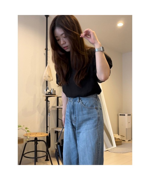 袖シースルーパフスリーブトップス SANSeLF（サンセルフ）の「シースルーパフスリーブトップス【SANSeLF