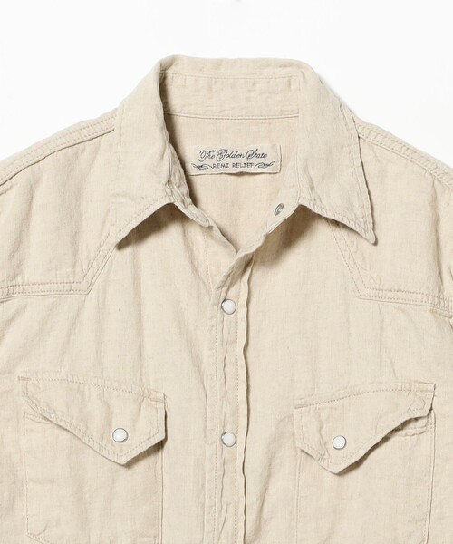 シャツ 「別注」REMI RELIEF / Cotton Linen Western Shirt Classic Fit メンズの画像