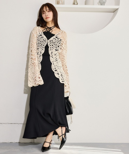 ブラウス シャツ スカラクロシェ風カーディガンLS 666021 レディース | mysty woman | 05