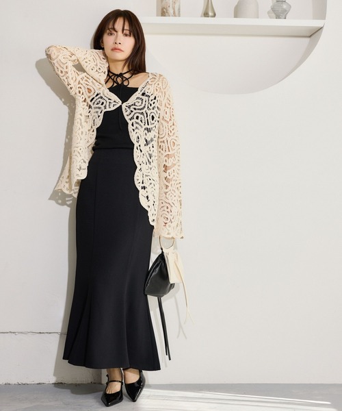ブラウス シャツ スカラクロシェ風カーディガンLS 666021 レディース | mysty woman | 06