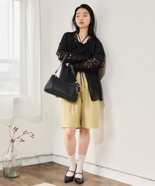 ブラウス シャツ スカラクロシェ風カーディガンLS 666021 レディース | mysty woman | 12