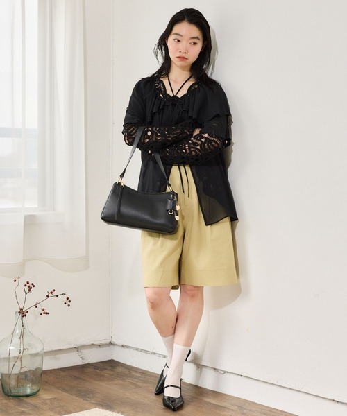 ブラウス シャツ スカラクロシェ風カーディガンLS 666021 レディース | mysty woman | 13
