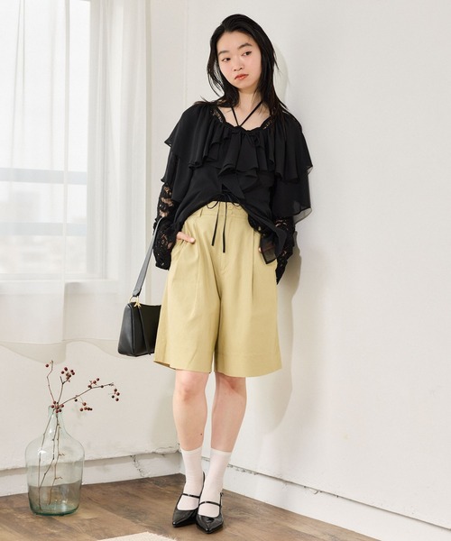 ブラウス シャツ スカラクロシェ風カーディガンLS 666021 レディース | mysty woman | 14