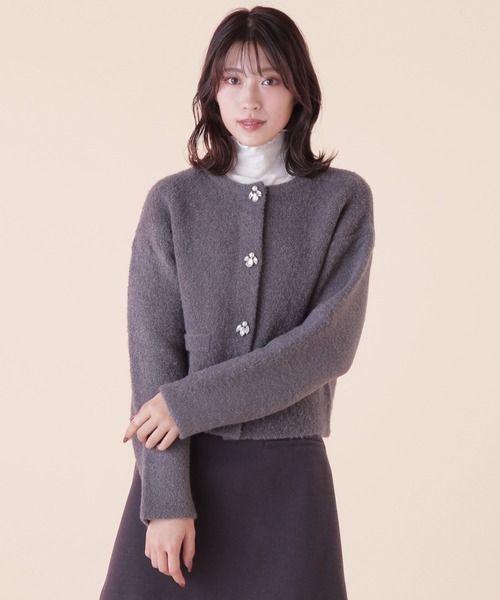 「JILL by JILL STUART」 ニットカーディガン FREE モカ レディース_画像4