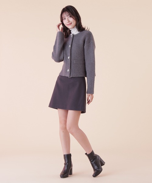 「JILL by JILL STUART」 ニットカーディガン FREE モカ レディース_画像6