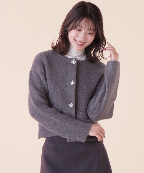 「JILL by JILL STUART」 ニットカーディガン FREE モカ レディース_画像8