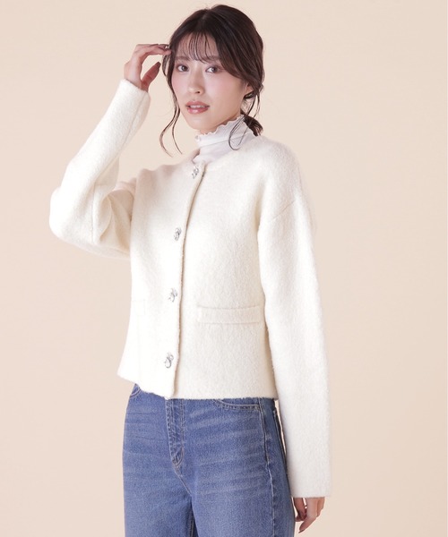 「JILL by JILL STUART」 ニットカーディガン FREE モカ レディース_画像9