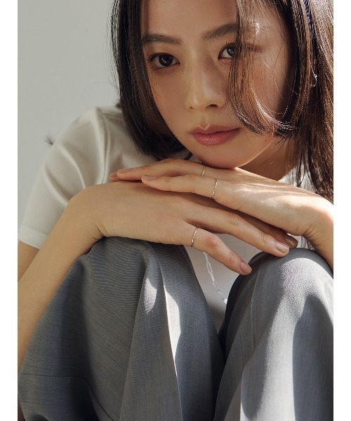 「anuans」 半袖Tシャツ MEDIUM ホワイト レディース_画像3