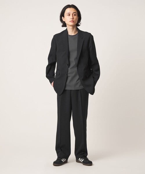 FLAX リネン ブラック ボタンジャケット M 古着　テーラード　黒　100％ A DAY IN THE LIFE ジャケット テーラードジャケット ワッシャー