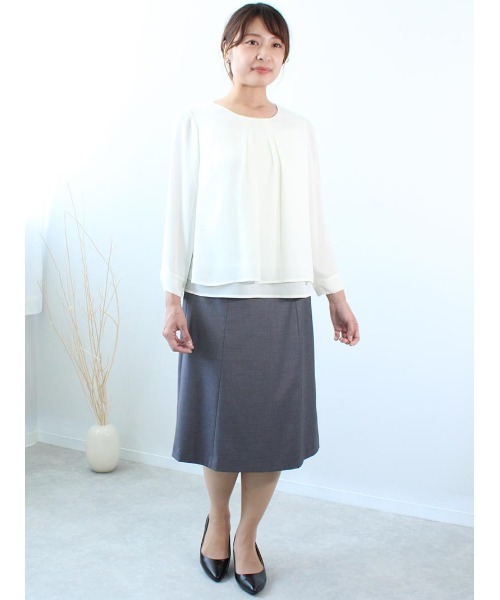 「MB mint breeze」 長袖シャツ M ライトグレー レディース_画像3