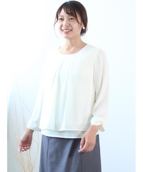 「MB mint breeze」 長袖シャツ M ライトグレー レディース_画像4