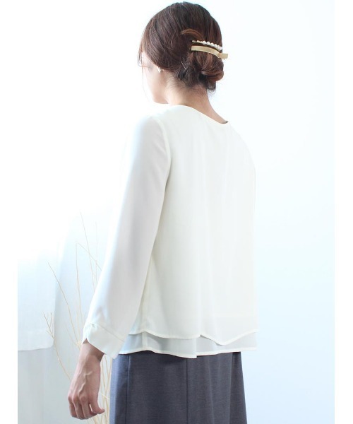 「MB mint breeze」 長袖シャツ M ライトグレー レディース_画像5