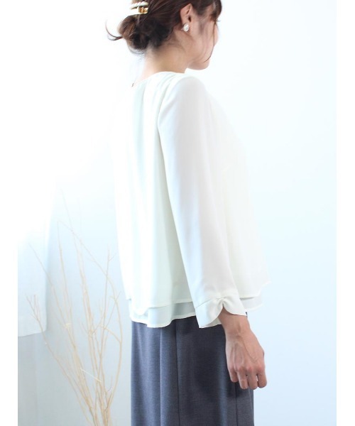 「MB mint breeze」 長袖シャツ M ライトグレー レディース_画像8