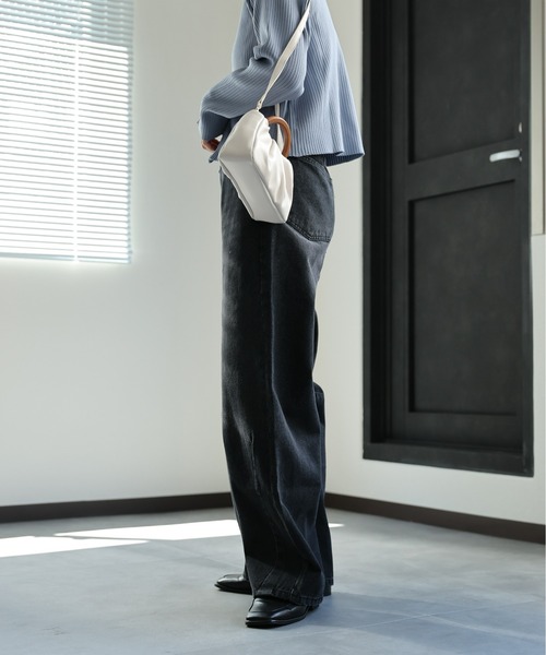 「ap retro」 デニムパンツ LARGE ホワイト レディース_画像4