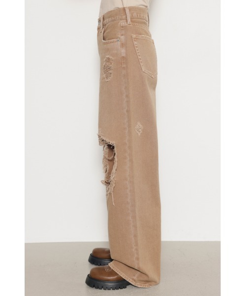 「LAGUA GEM」 デニムパンツ 24inch ブラウン レディースの画像