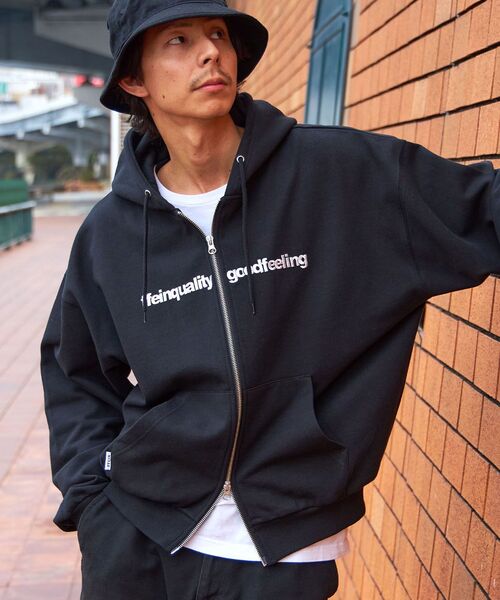 ffein ジップアップパーカー LARGE ブラック メンズ : ZOZOTOWN Yahoo