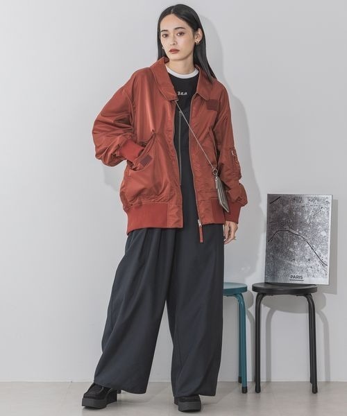 「JEANASIS」 ナイロンブルゾン FREE ベージュ レディース_画像6