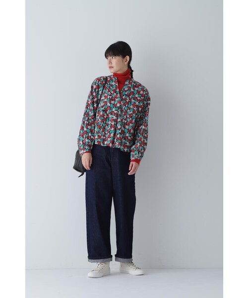 「human woman」 長袖ブラウス MEDIUM ブルー系その他3 レディース_画像3