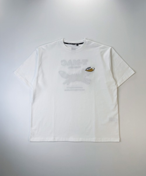 T-MAC OUTING tシャツ 接触冷感 冷感天竺 背面キツネさがら刺繍 半袖T