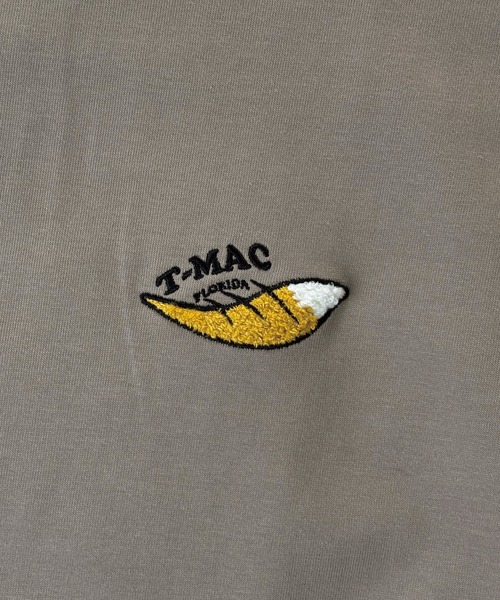 T-MAC OUTING tシャツ 接触冷感 冷感天竺 背面キツネさがら刺繍 半袖T