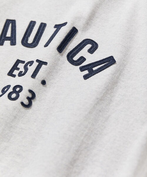 「NAUTICA」 半袖Tシャツ X-LARGE ライトグレー メンズ_画像3